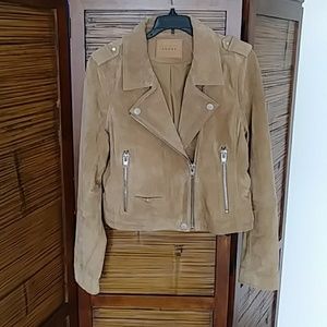 BLANKNYC Tan suede moto jacket Medium